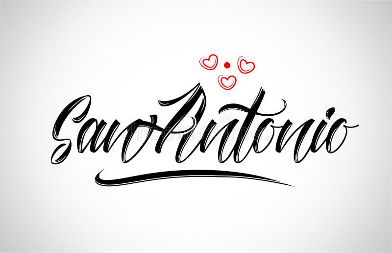 San Antonio Lettering in Tattoo Style Stock Vector - Illustration of antonio, chicano: 97459743