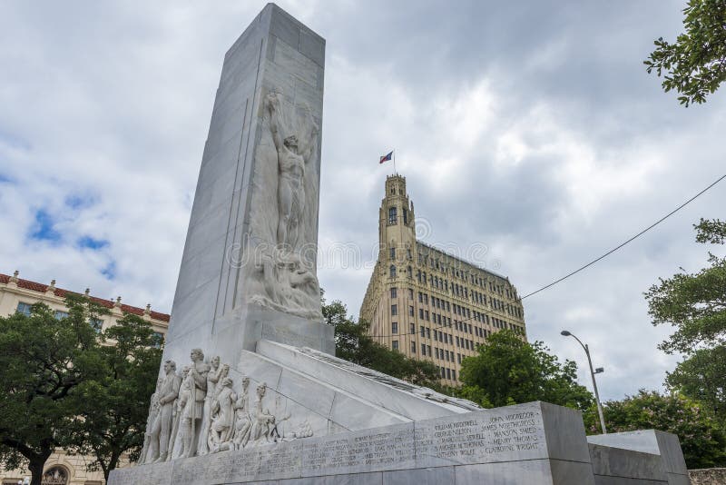 The Alamo Cenotaph monument in the city of San Antonio in Texas, USA stock image The Alamo Cenotaph monument in the city of San Antonio in Texas, USA stock image