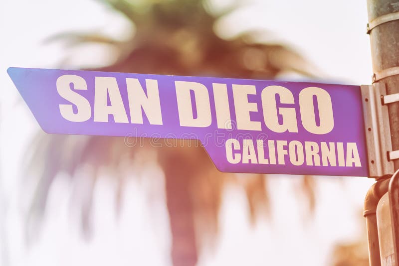 San Diego California Street Sign arkivbilder