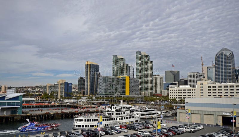San Diego Embarcadero arkivbild San Diego Embarcadero arkivbild