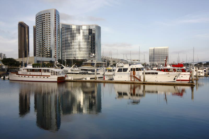 San Diego Harbor and Skyline Reflected