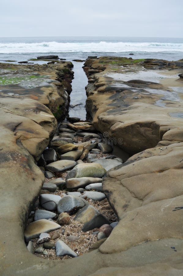 San Diego La Jolla Rocky Coast fotografia stock libera da diritti San Diego La Jolla Rocky Coast fotografia stock libera da diritti