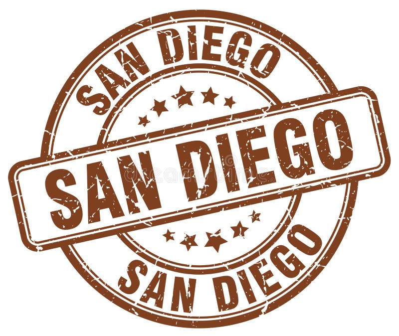 San Diego Stamp. San Diego Grunge Round Isolated Sign Stock Vector