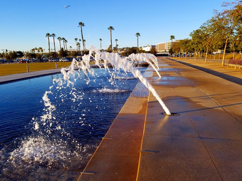 San Diego Water Front Park Fountain immagini stock libere da diritti