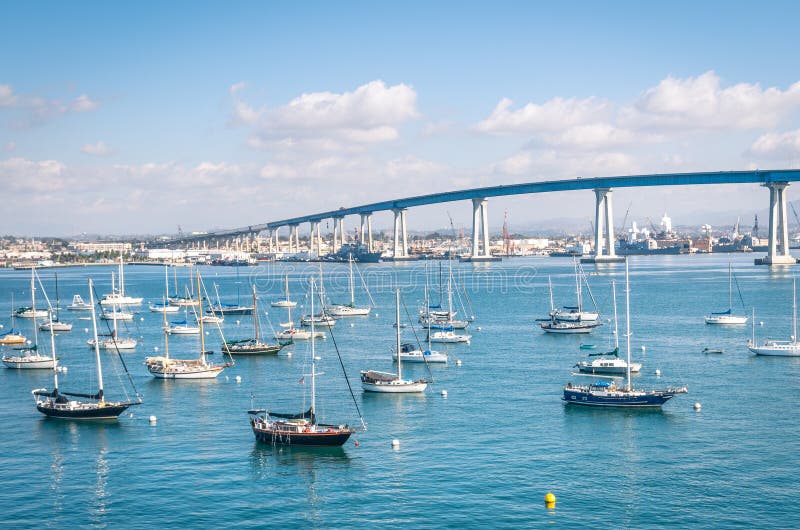 San Diego waterfront with sailing Boats royalty free stock photos San Diego waterfront with sailing Boats royalty free stock photos