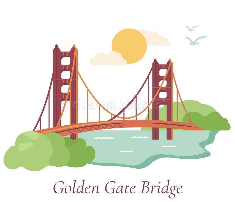 San Francisco affisch med Golden gate bridge