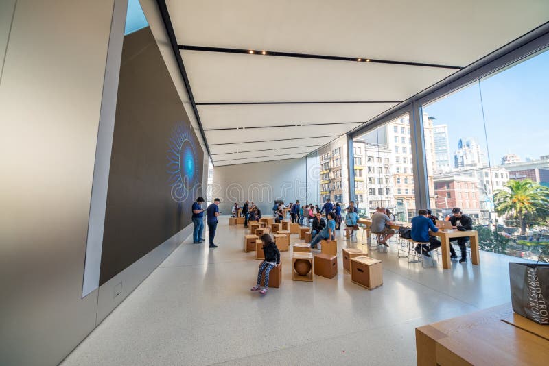 Apple Store In Union Square, San Francisco Fotografia Editoriale