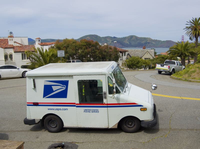 SAN FRANCISCO - 20 APRIL, 2017: Auto van de Post van Verenigde Staten, Californië, 2017