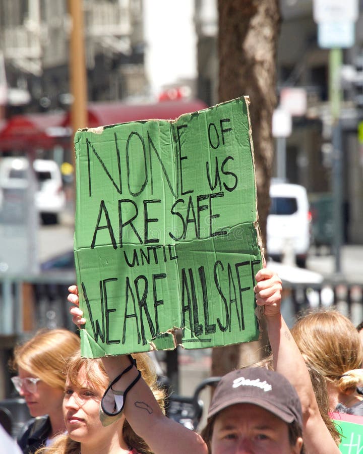 Participants At The Womenâ€™s Rights Protest After Scotus Leak In San