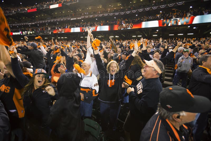 baseball fans at an SF Giants Game, 2016