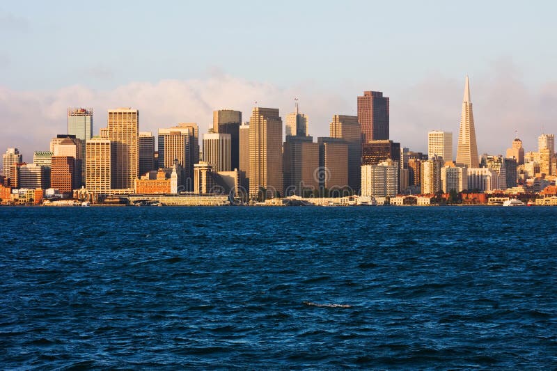 San Francisco skyline at sunrise. San Francisco skyline at sunrise