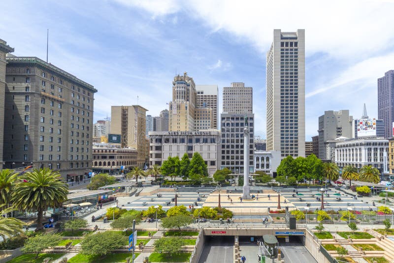 San Francisco, June 7, 2022 View To Union Square in the Heart of San