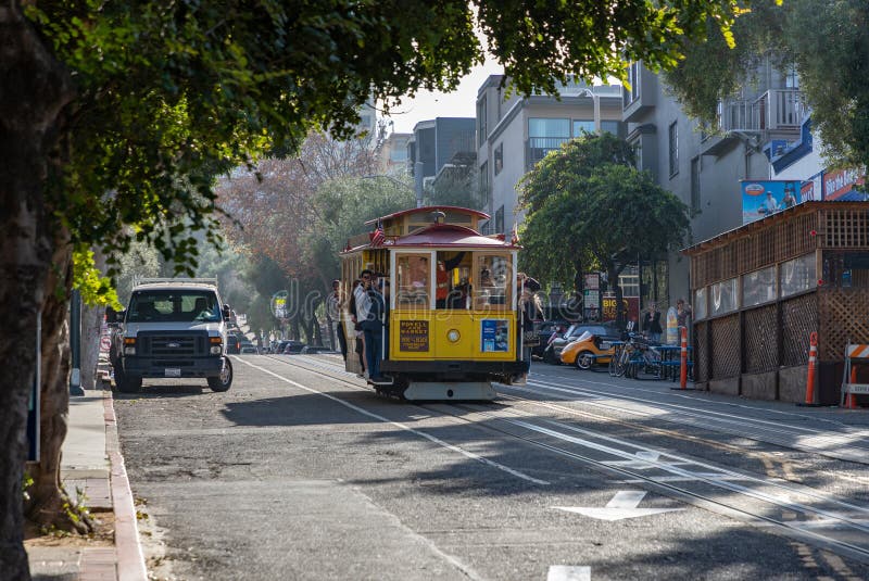 San Francisco Powell and Hyde Cable Car Stock Image Image of cars