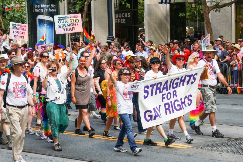 San Francisco Pride Parade Straights for Gay Rights Group Editorial