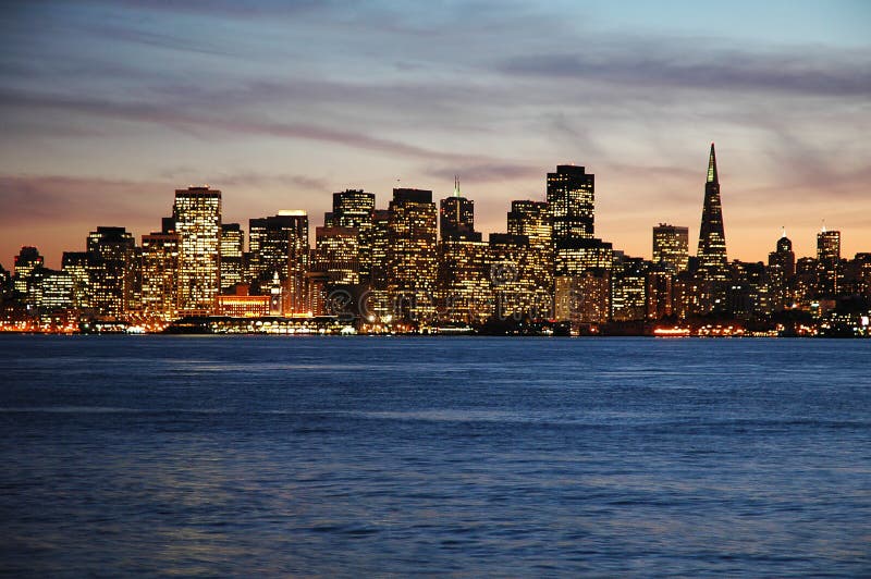 A shot of San Francisco at sunset. Taken from the Treasure Island. A shot of San Francisco at sunset. Taken from the Treasure Island.