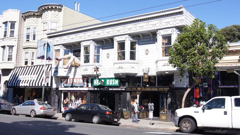 SAN FRANCISCO, USA - 5. Oktober 2014: Bezirk Haight Ashbury stockfotos SAN FRANCISCO, USA - 5. Oktober 2014: Bezirk Haight Ashbury stockfotos