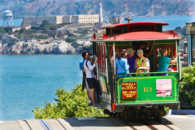 San Fransisco wagon kolei linowej -13, Alcatraz obraz stock San Fransisco wagon kolei linowej -13, Alcatraz obraz stock