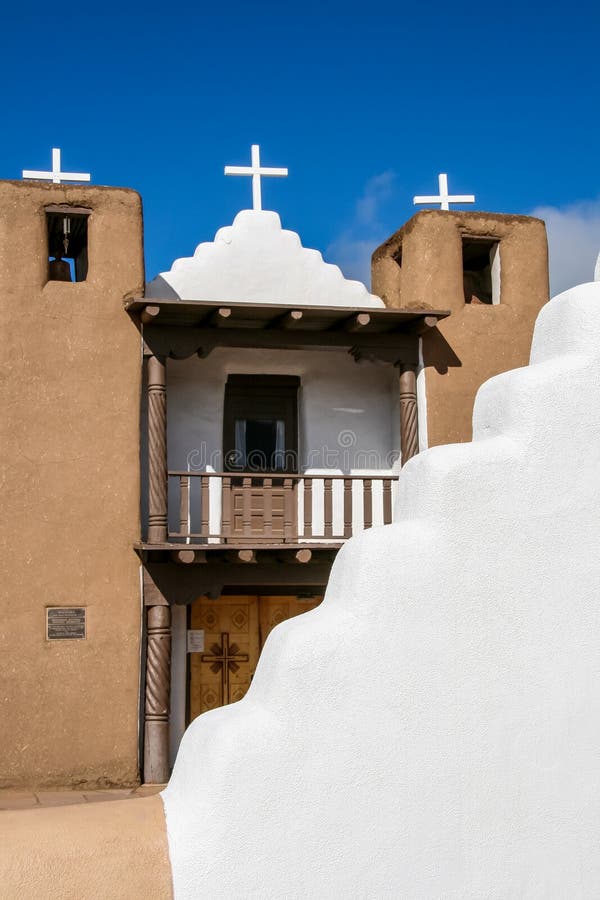 San Geronimo Chapel En El Pueblo De Taos, Los E Imagen de archivo