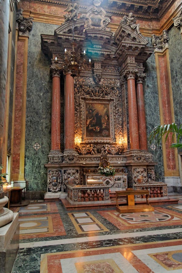 Il Santo Che Fondò L'ordine Dei Teatini San Giuseppe Dei Teatini Altar Sicily Italy Stock Image - Image of
