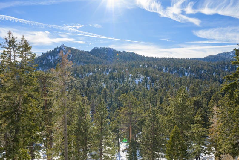 San Jacinto Mountains during Winter Stock Image Image of blue, nature