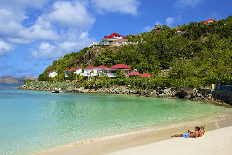 San Jean beach in St Barths, Caribbean stock photos San Jean beach in St Barths, Caribbean stock photos