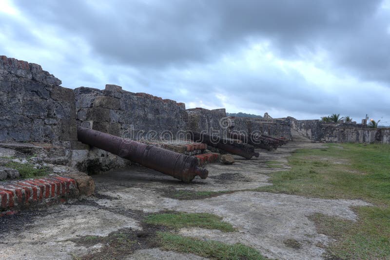 San Jeronimo Fort i Portobelo, Panama arkivbilder San Jeronimo Fort i Portobelo, Panama arkivbilder