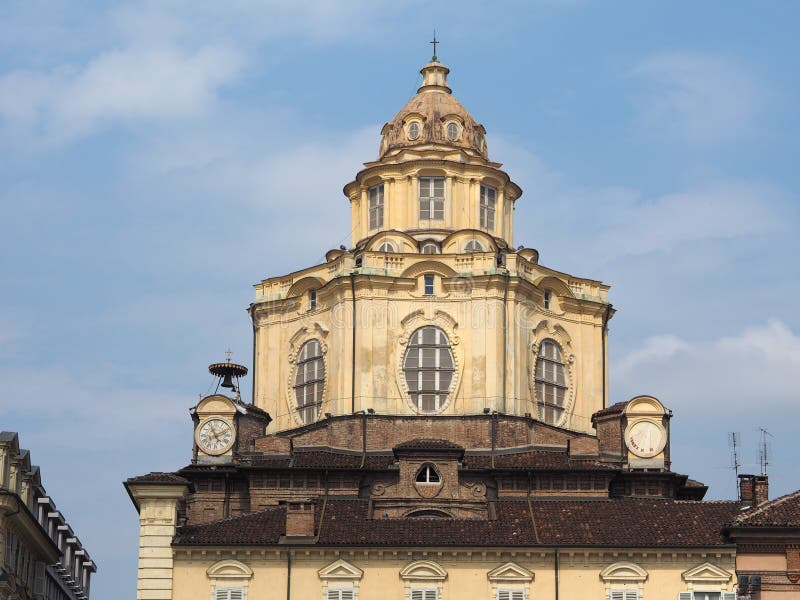 San Lorenzo Church in Turin Stock Photo - Image of church, architecture ...