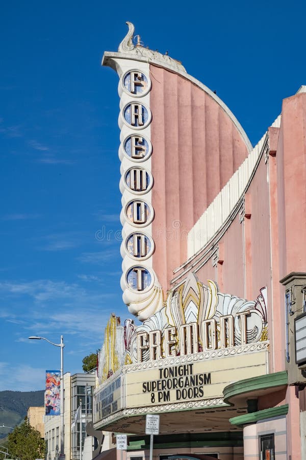 Old Vintage Cinema and Theater Fremont in Art Deco Style in San Luis