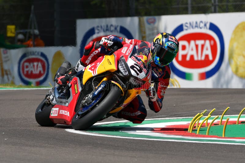 San Marino Italy May 11 18 Leon Camier Gbr Honda Cbr1000rr Red Bull Honda World Superbike Team In Action Editorial Stock Photo Image Of Motul Qualifying