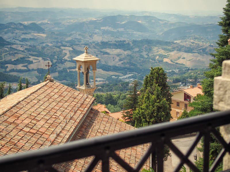 San Marino landscape stock image. Image of tourism, building 229244463