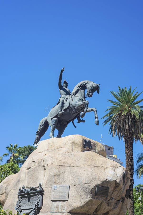 Place San Martín à Mendoza, Argentine image stock