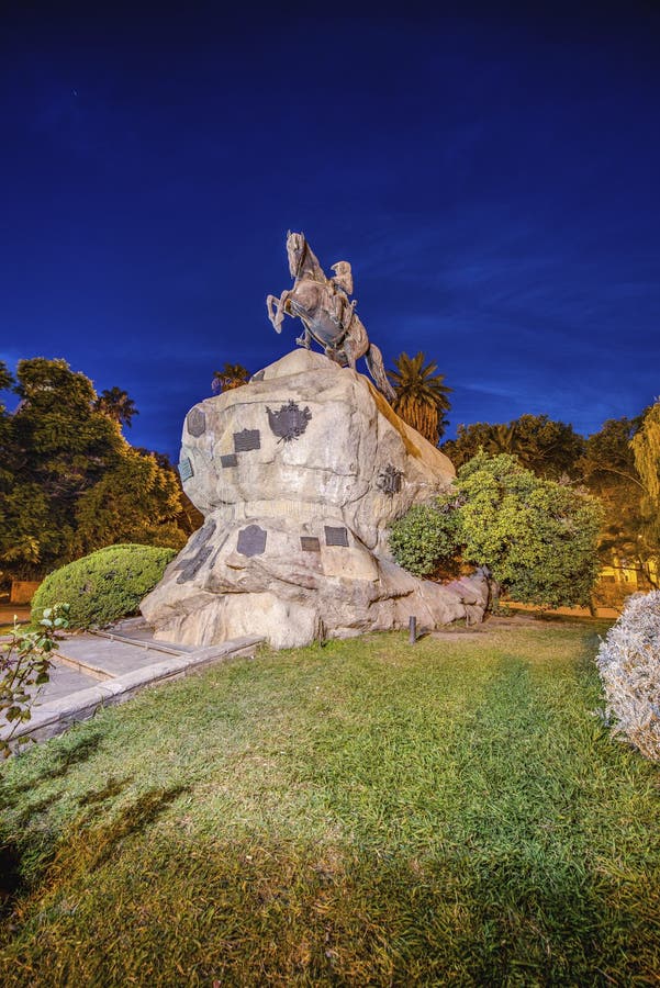 La place San Martín à Mendoza, Argentine image stock
