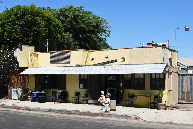 SAN PEDRO, CALIFORNIA - 27 AUG 2021: Walkers Cafe, a historic diner across from Point Fermin Park on Paseo del Mar.