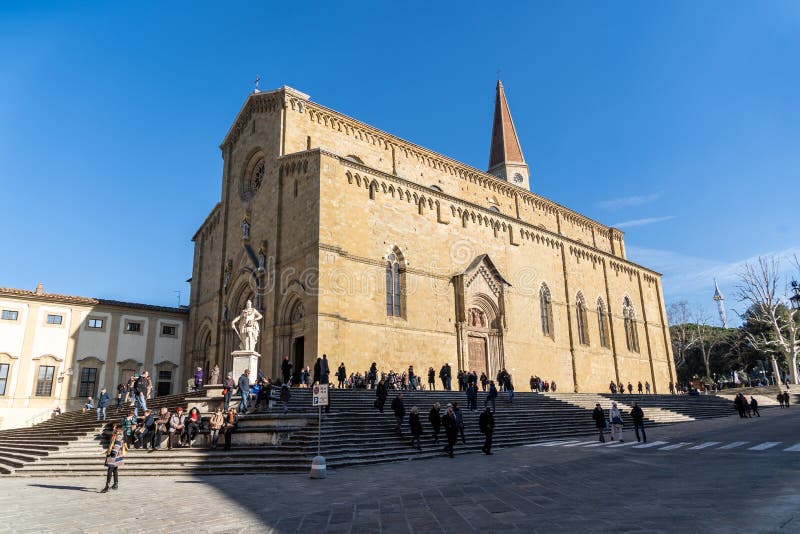 San Pietro and Donato Cathedral in Arezzo, Arezzo Dome. Tuscany, Italy ...