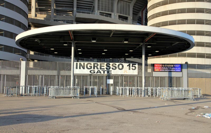 San Siro Stadium Gate editorial photography. Image of team - 24762377