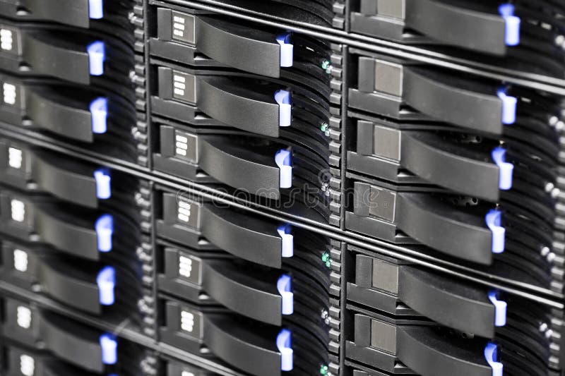 SAN Storage Hard Drives In Large Datacenter Stock Photo Image 53965785