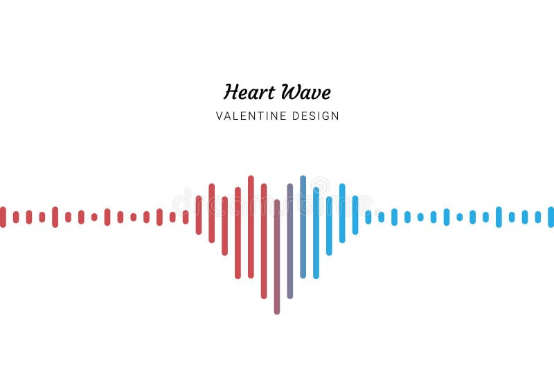 San Valentino di amore del cuore, fondo dell'onda sonora, spazio bianco isolato illustrazione di stock San Valentino di amore del cuore, fondo dell'onda sonora, spazio bianco isolato illustrazione di stock