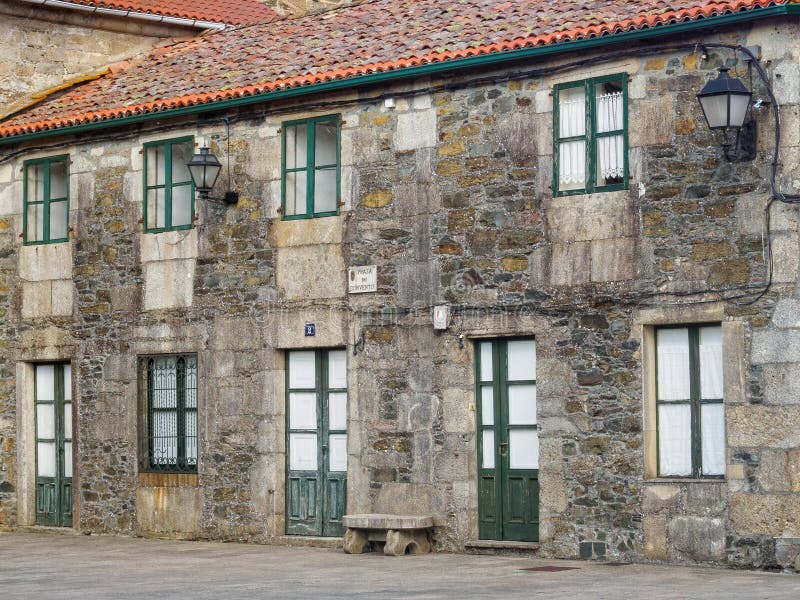 Sancti Spiritus Convent - Melide stock photo Sancti Spiritus Convent - Melide stock photo