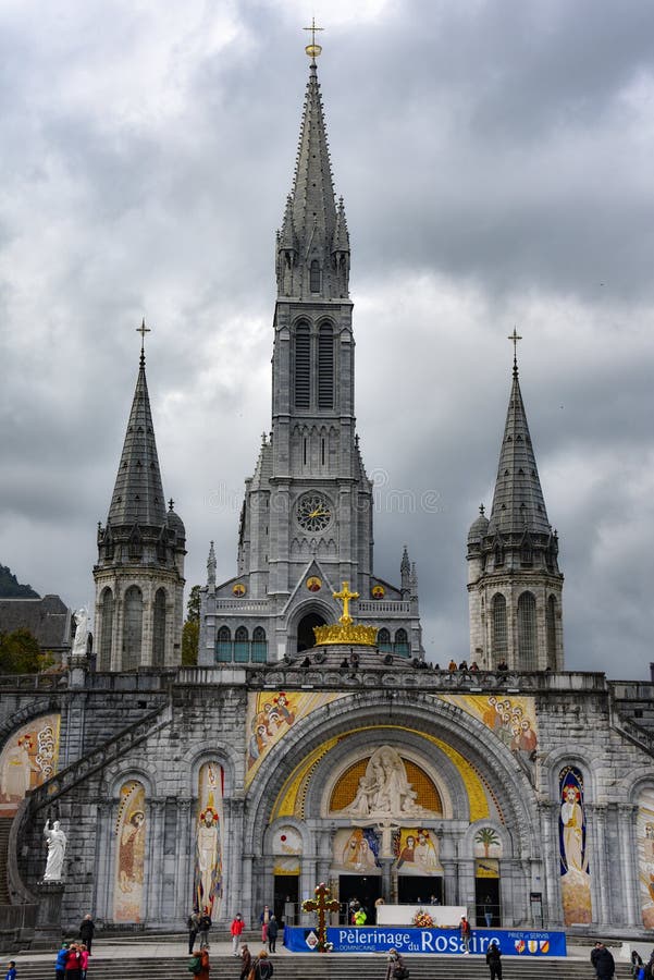 Lourdes cathedral 2 stock image. Image of madonna, saint - 22365937