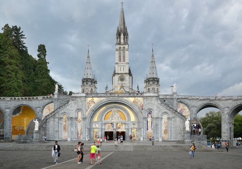 The Sanctuary of Our Lady of Lourdes Editorial Stock Image - Image of ...