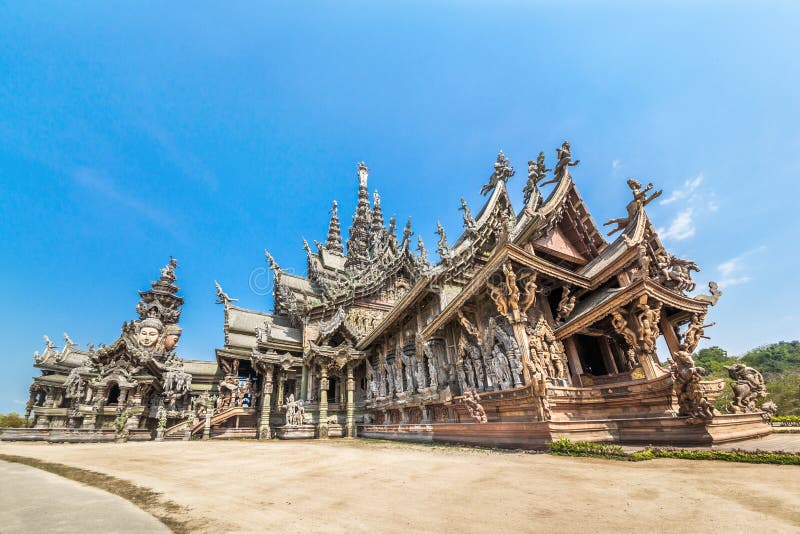 Sanctuary of Truth in Pattaya, Thailand royalty free stock image Sanctuary of Truth in Pattaya, Thailand royalty free stock image