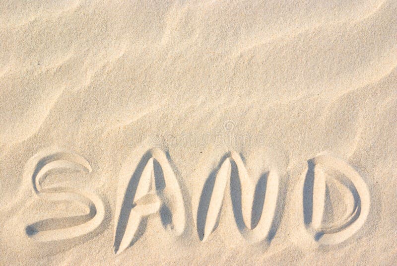 Sand written on sand dune