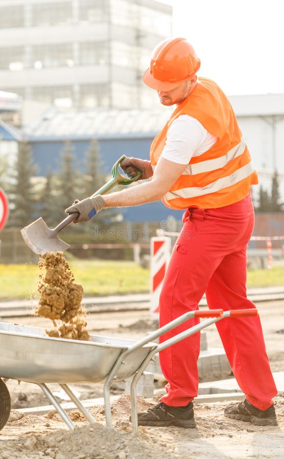 Sand in the barrow royalty free stock photos