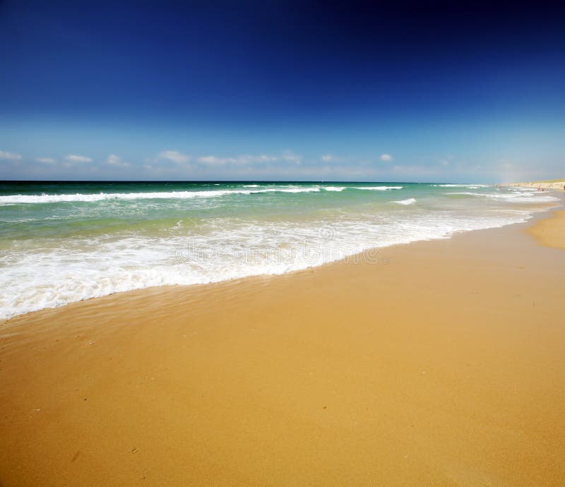 Sand beach stock image