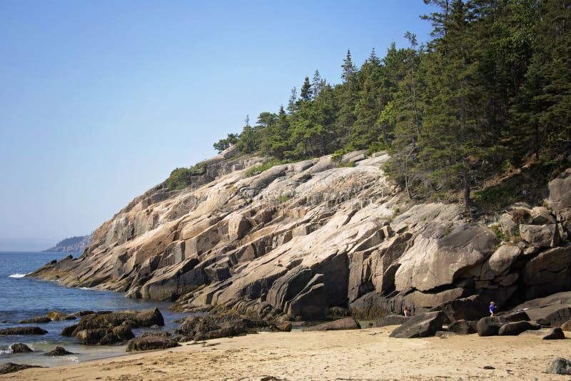 Sand Beach, Acadia National Park, Bar Harbor Maine
A gorgeous beach surrounded by interesting rocks, cliffs and forest.