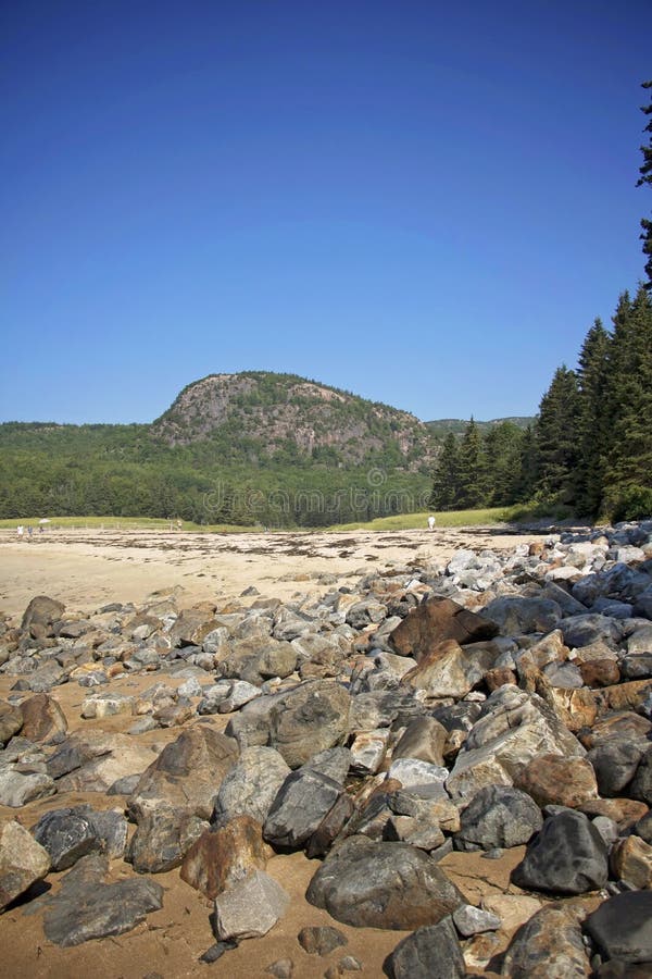 Sand Beach, Acadia National Park, Bar Harbor Maine
A gorgeous beach surrounded by interesting rocks, cliffs and forest.