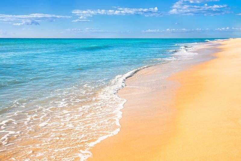 Sand Beach Water Background Stock Image - Image of beautiful, ocean