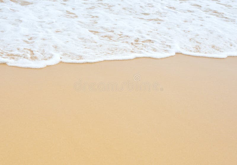 Sand beach and wave stock image