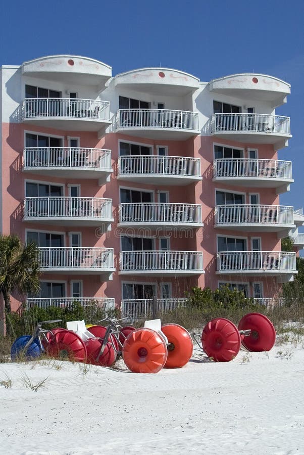 Sand bikes and condo royalty free stock photos
