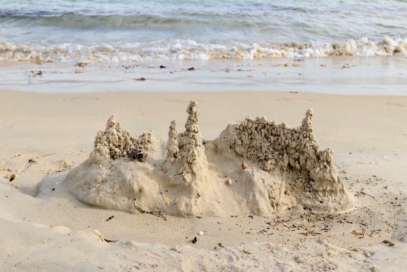 Sand castle on the beach royalty free stock images Sand castle on the beach royalty free stock images